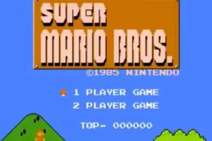 「スーパーマリオブラザーズ」タイトル
