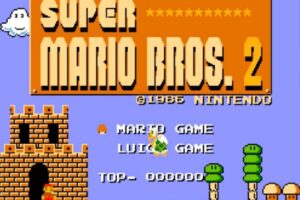 「スーパーマリオブラザーズ２」タイトル